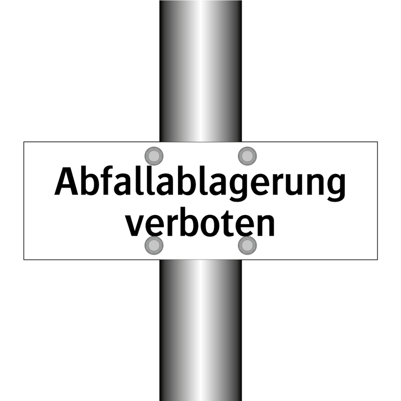 Abfallablagerung verboten