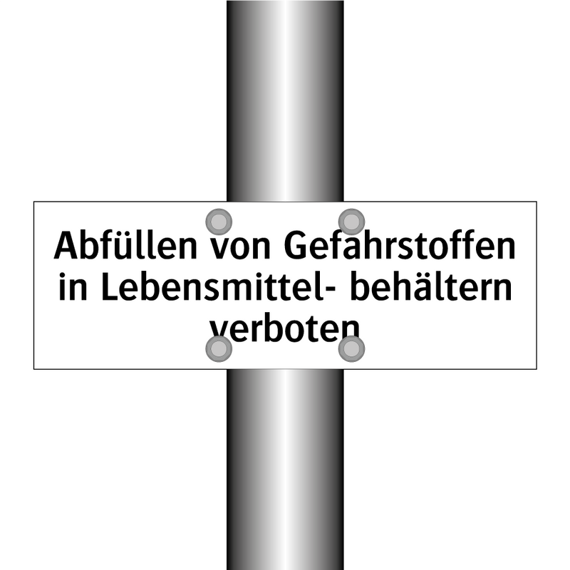 Abfüllen von Gefahrstoffen in Lebensmittel- behältern verboten