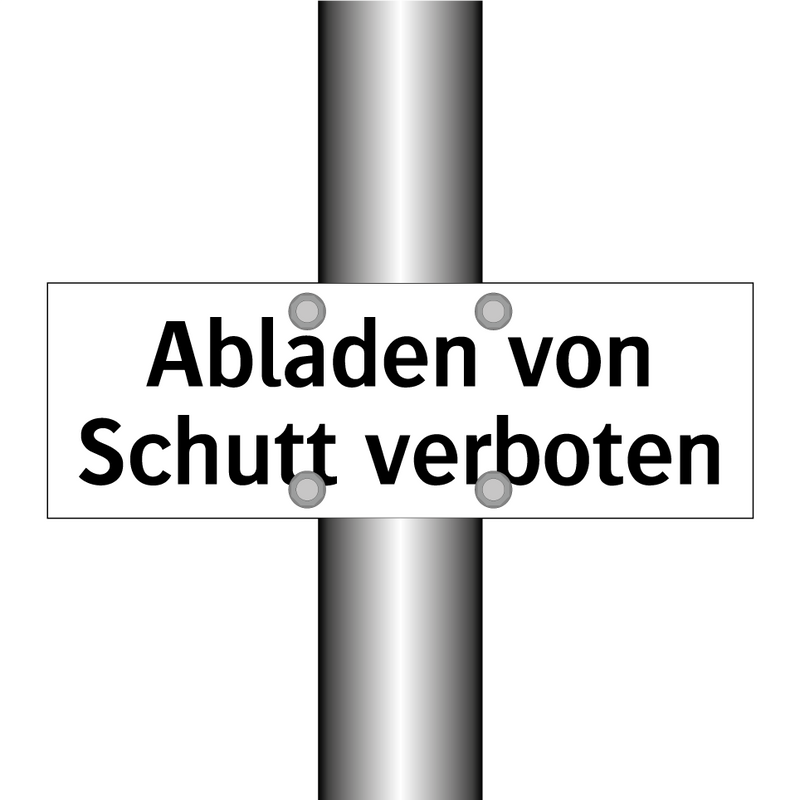 Abladen von Schutt verboten