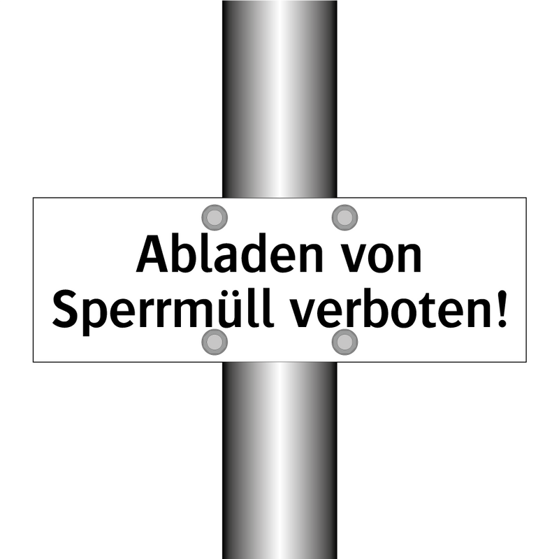 Abladen von Sperrmüll verboten!