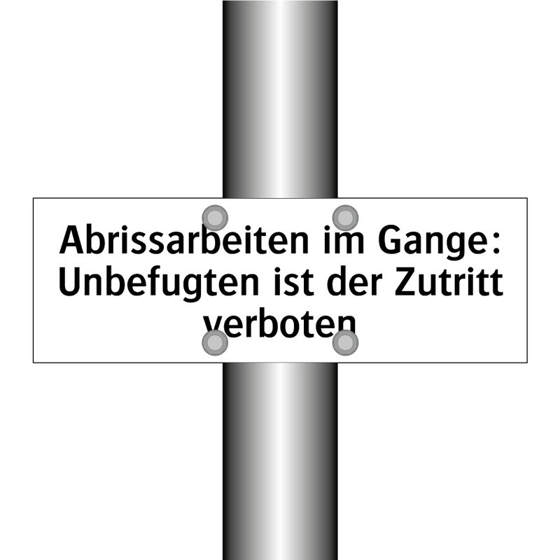 Abrissarbeiten im Gange: Unbefugten ist der Zutritt verboten