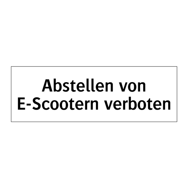 Abstellen von E-Scootern verboten