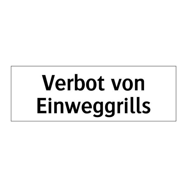 Verbot von Einweggrills