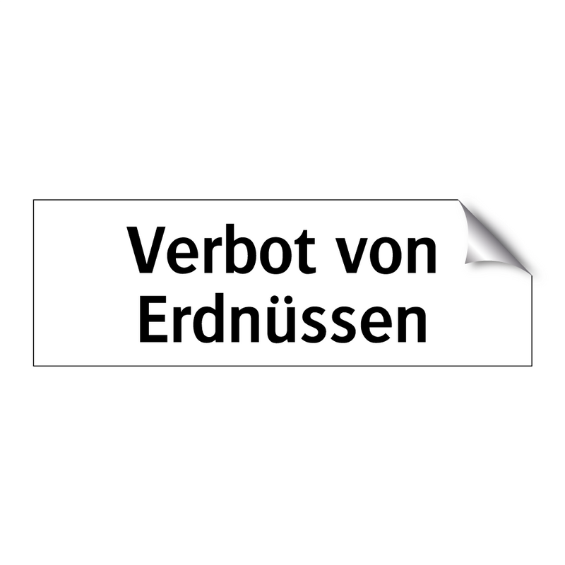 Verbot von Erdnüssen