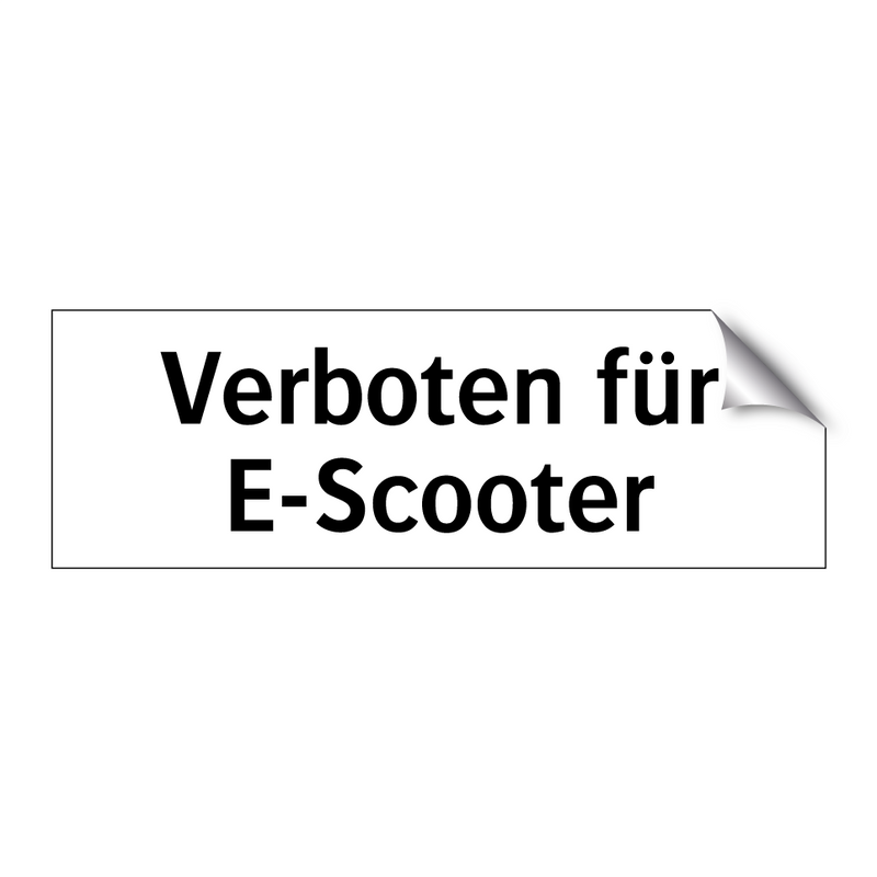 Verboten für E-Scooter