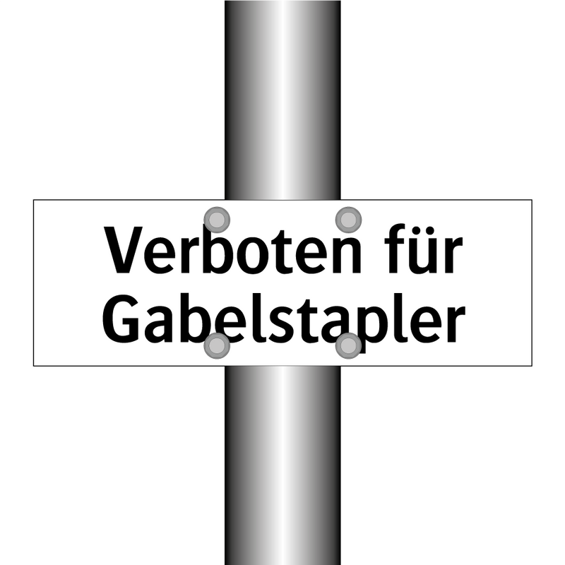 Verboten für Gabelstapler