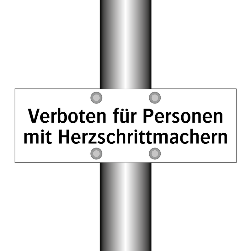 Verboten für Personen mit Herzschrittmachern