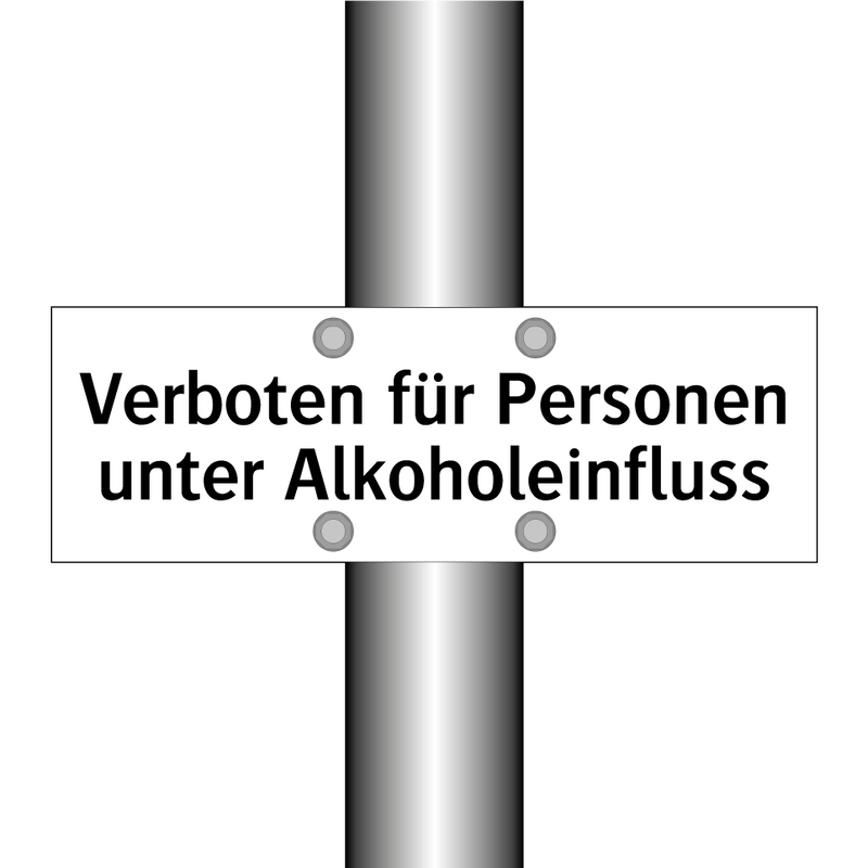 Verboten für Personen unter Alkoholeinfluss