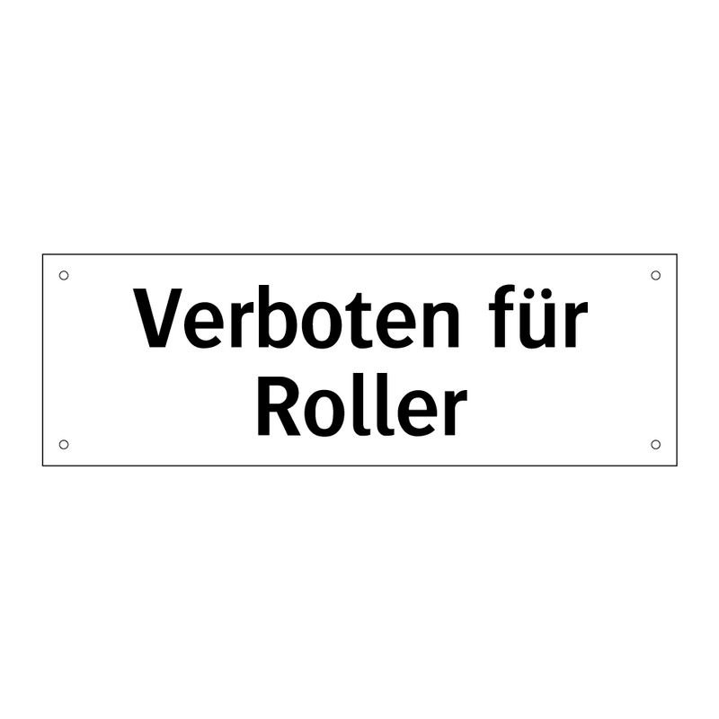 Verboten für Roller