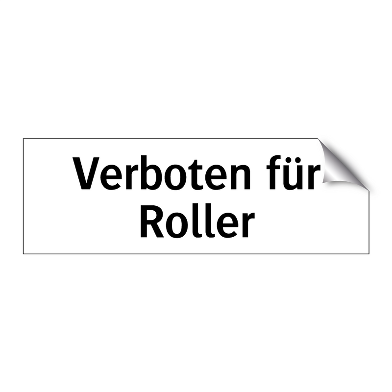 Verboten für Roller