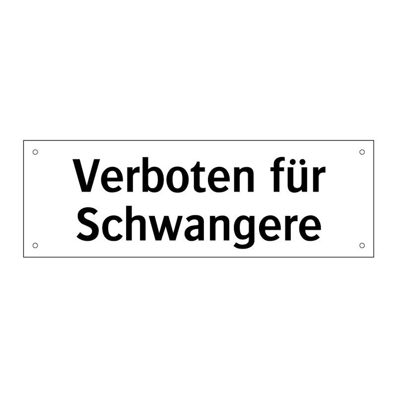 Verboten für Schwangere