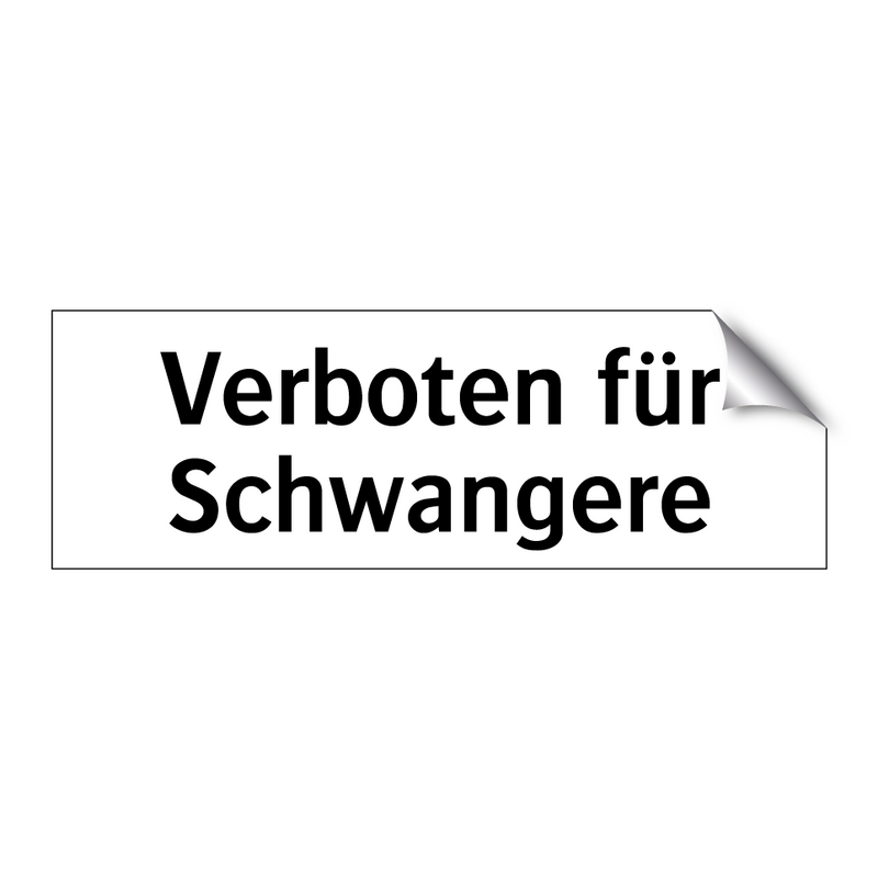 Verboten für Schwangere