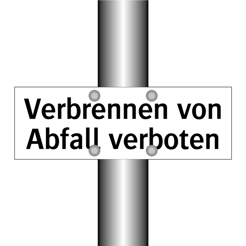 Verbrennen von Abfall verboten