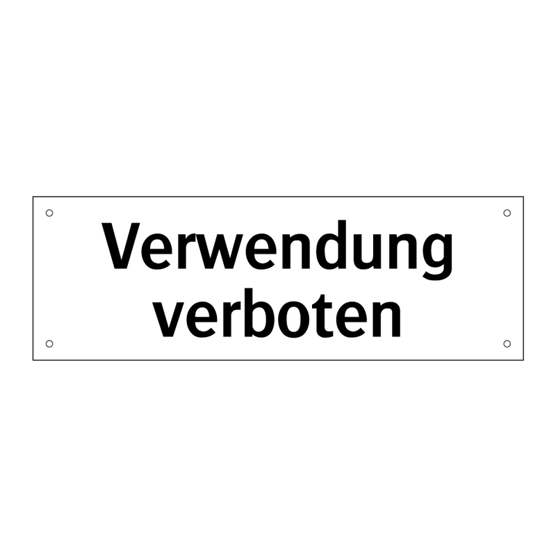 Verwendung verboten