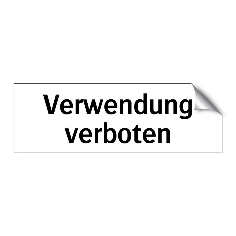 Verwendung verboten