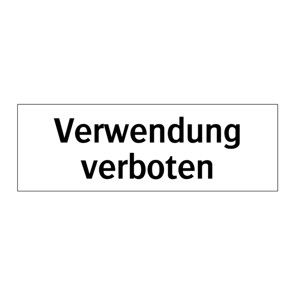 Verwendung verboten