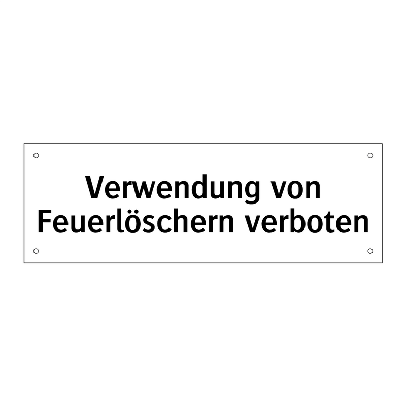 Verwendung von Feuerlöschern verboten