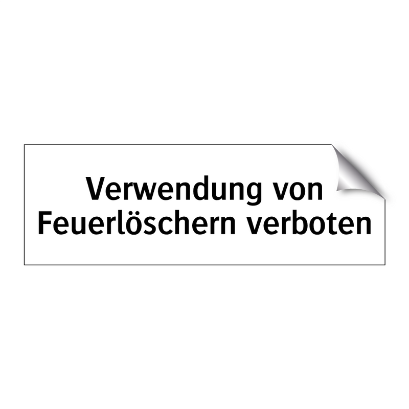 Verwendung von Feuerlöschern verboten