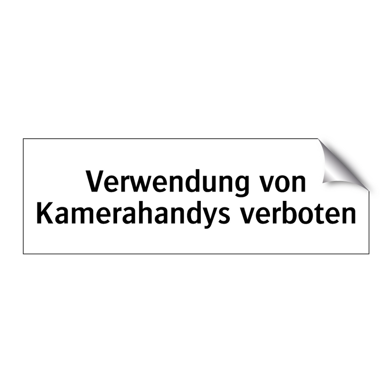 Verwendung von Kamerahandys verboten