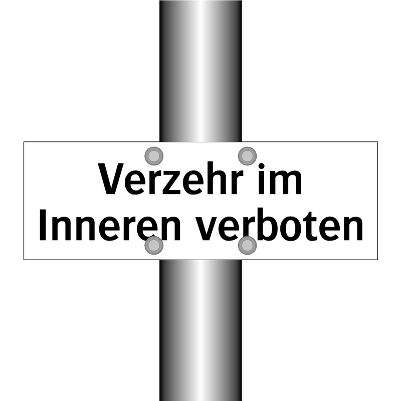 Verzehr im Inneren verboten