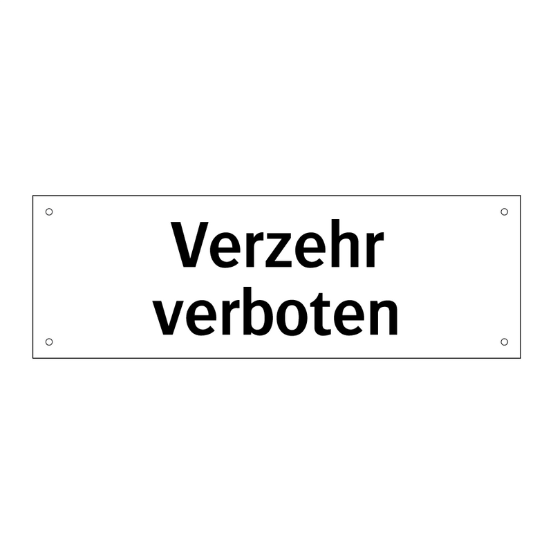 Verzehr verboten