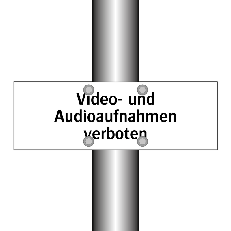 Video- und Audioaufnahmen verboten