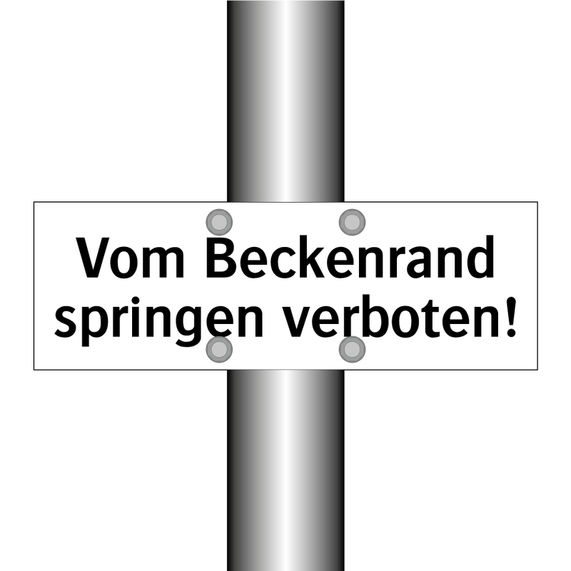 Vom Beckenrand springen verboten!