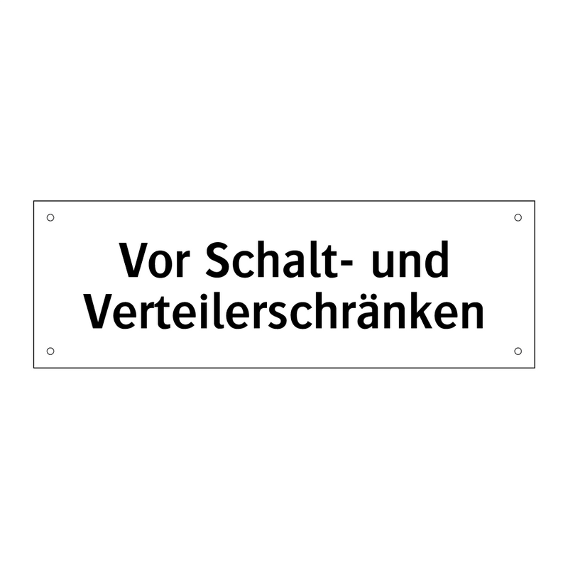 Vor Schalt- und Verteilerschränken