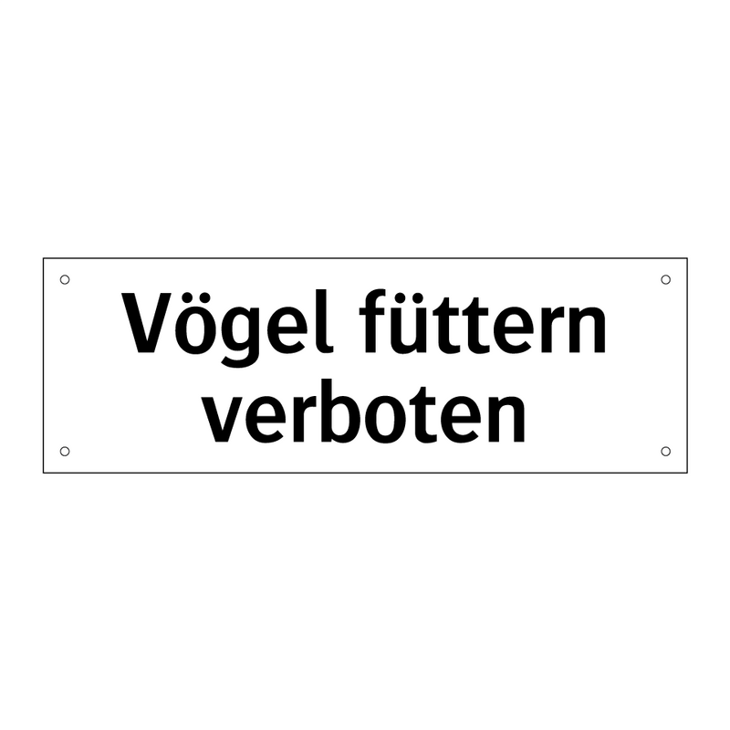 Vögel füttern verboten