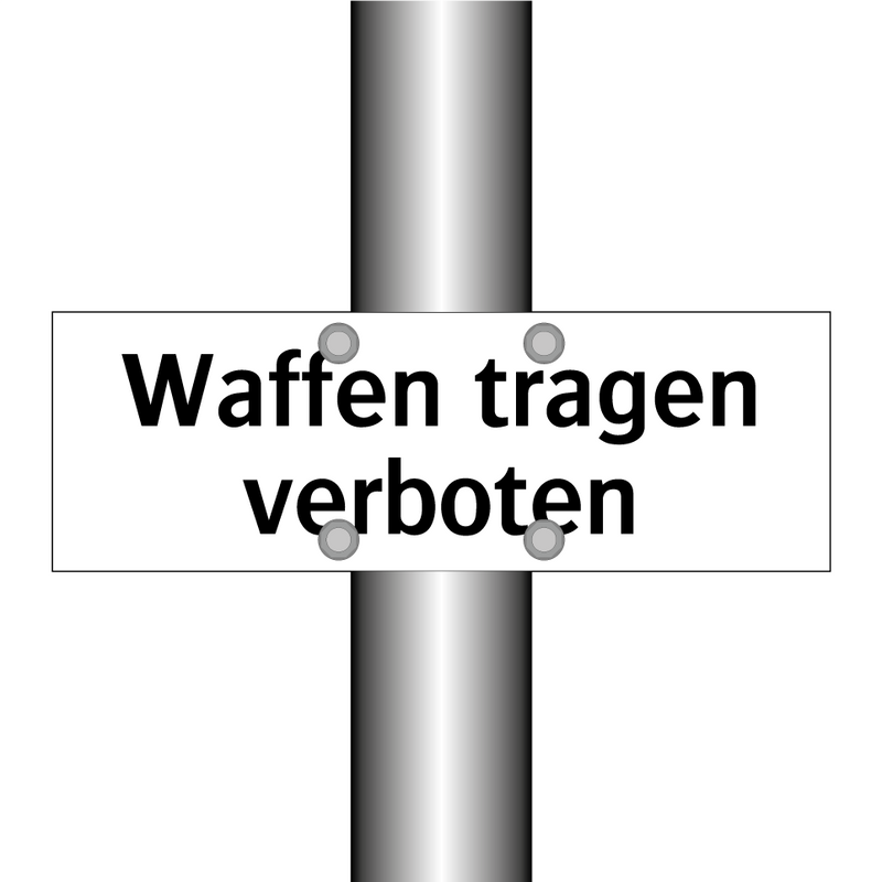 Waffen tragen verboten