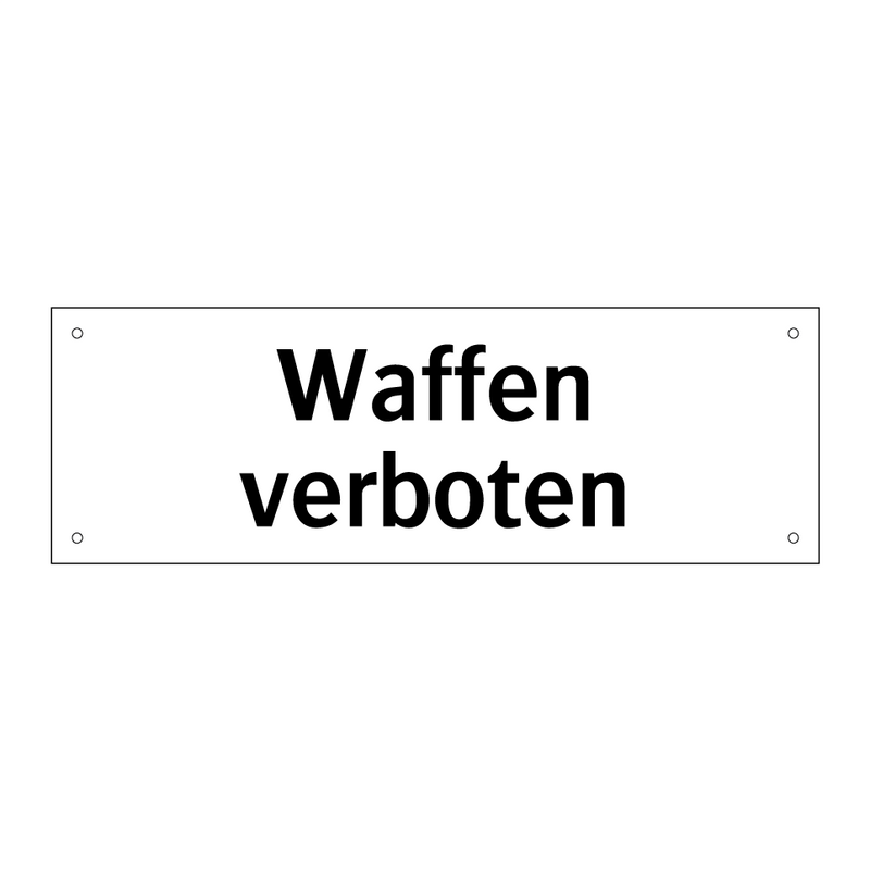 Waffen verboten