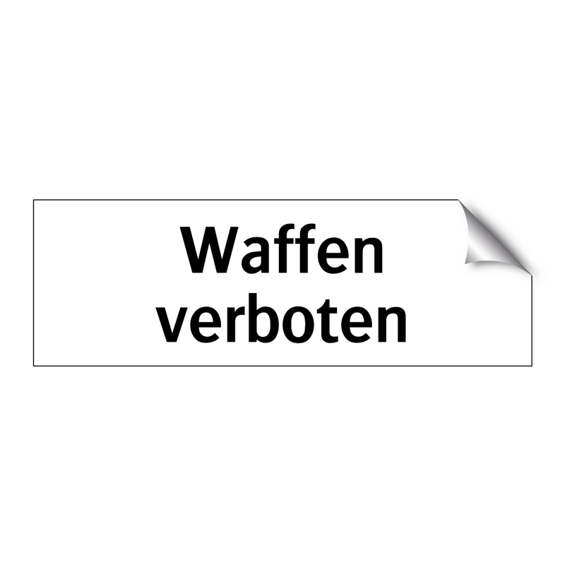 Waffen verboten