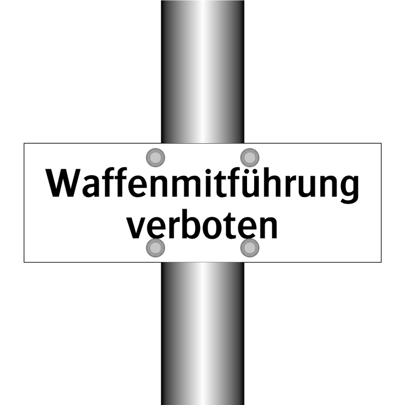 Waffenmitführung verboten