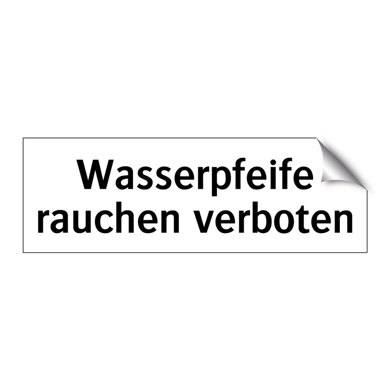 Wasserpfeife rauchen verboten