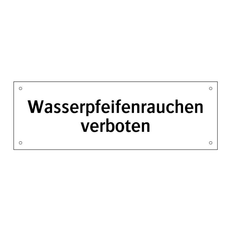 Wasserpfeifenrauchen verboten