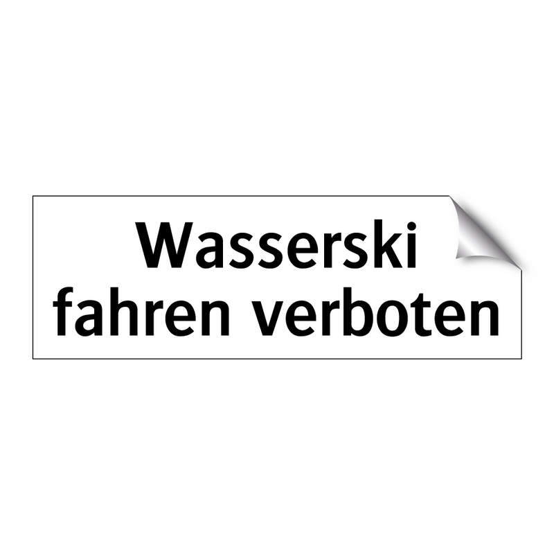 Wasserski fahren verboten