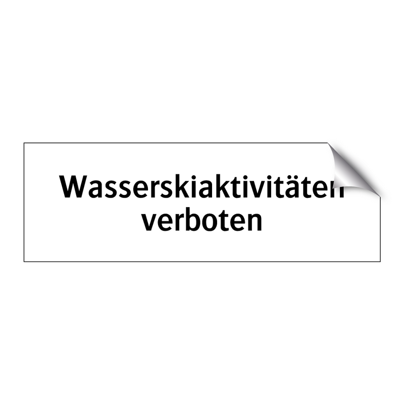 Wasserskiaktivitäten verboten