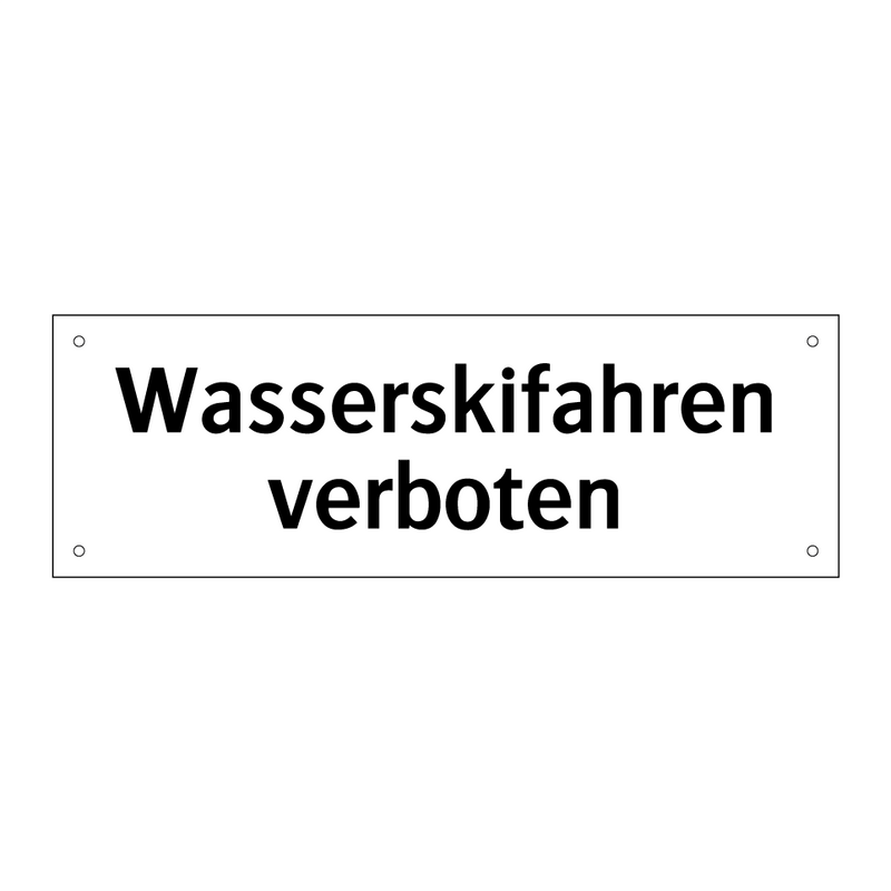 Wasserskifahren verboten