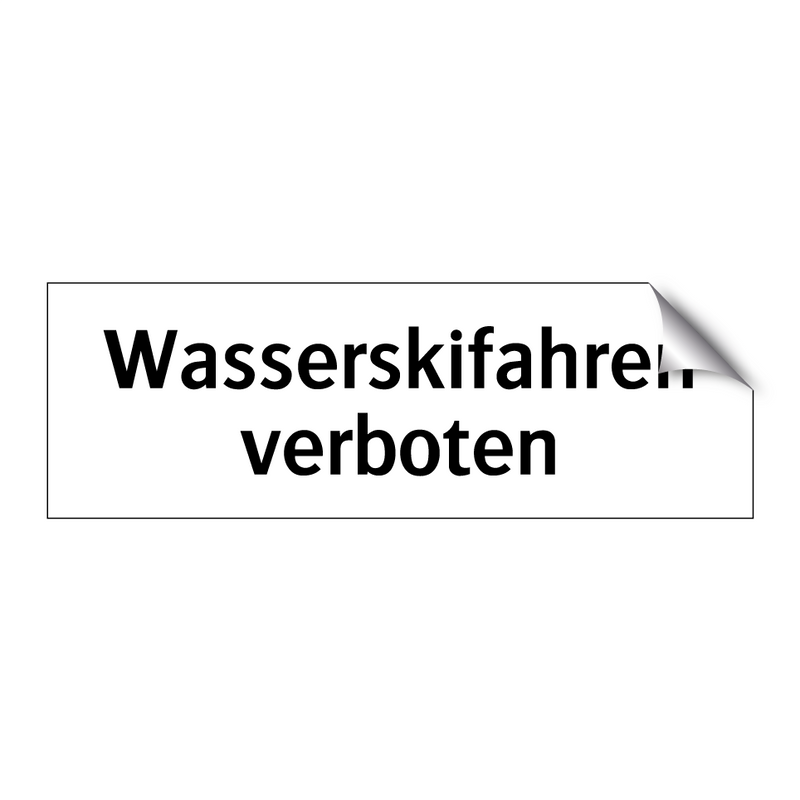 Wasserskifahren verboten