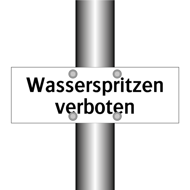 Wasserspritzen verboten