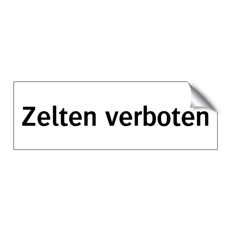 Zelten verboten