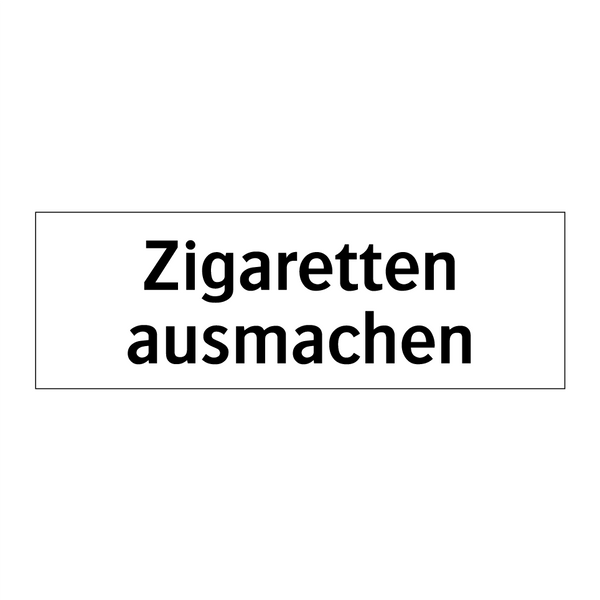 Zigaretten ausmachen