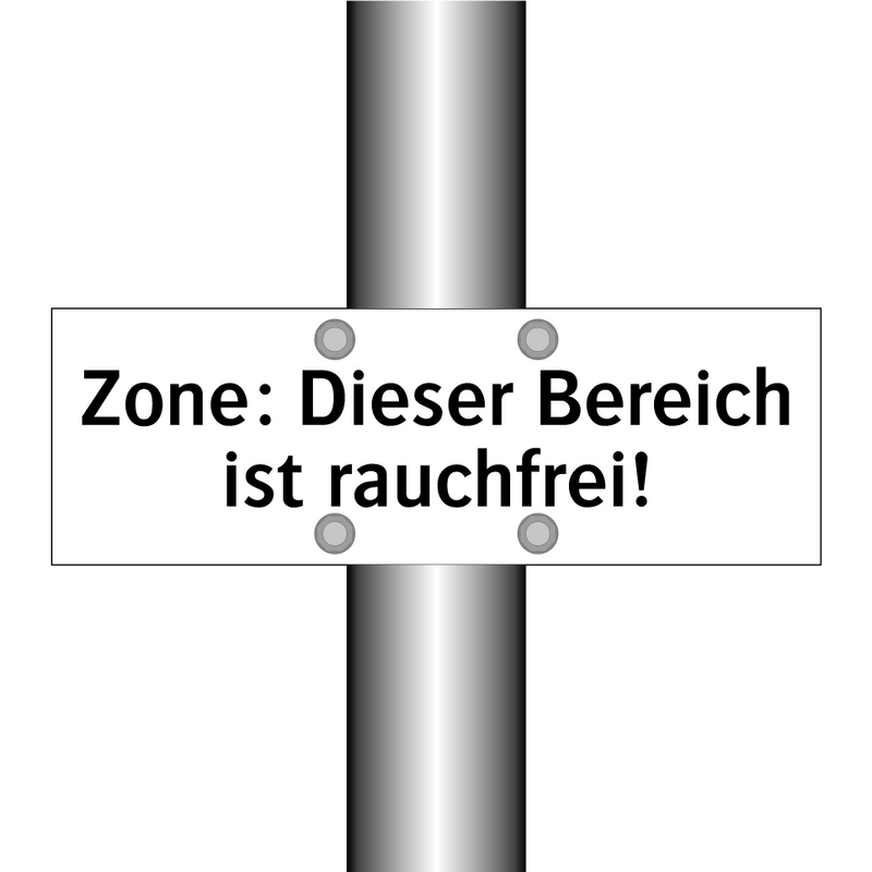 Zone: Dieser Bereich ist rauchfrei!