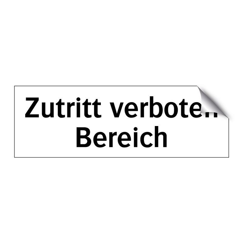 Zutritt verboten Bereich