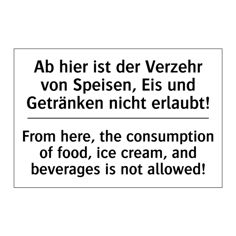 Ab hier ist der Verzehr von Speisen, /.../ - From here, the consumption of /.../