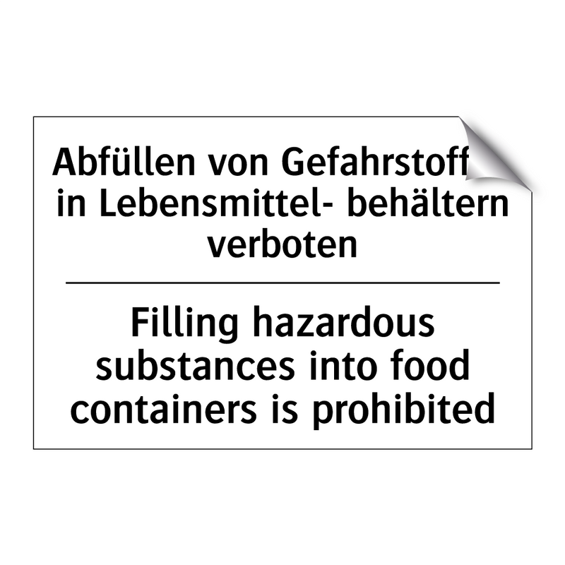 Abfüllen von Gefahrstoffen in /.../ - Filling hazardous substances into /.../