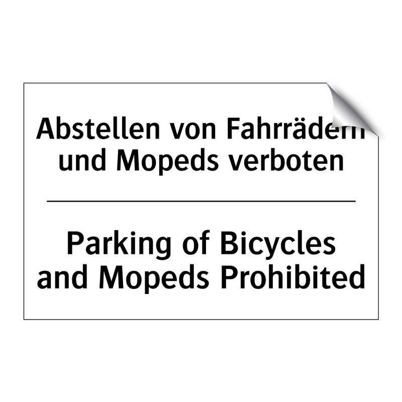 Abstellen von Fahrrädern und Mopeds /.../ - Parking of Bicycles and Mopeds /.../