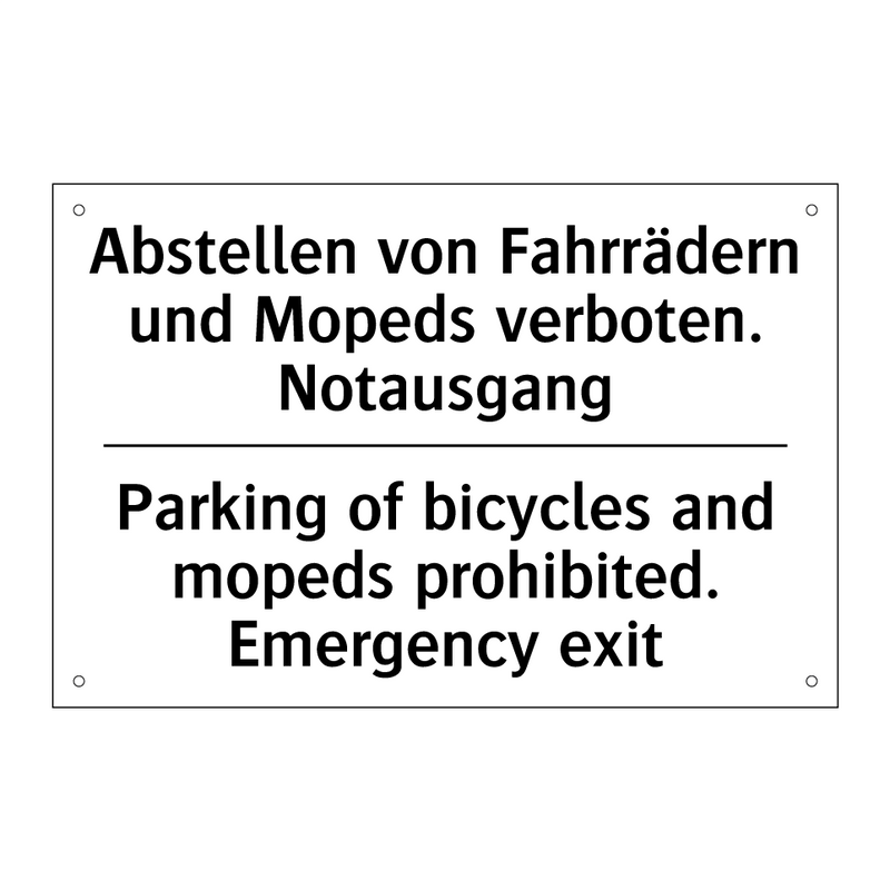 Abstellen von Fahrrädern und Mopeds /.../ - Parking of bicycles and mopeds /.../