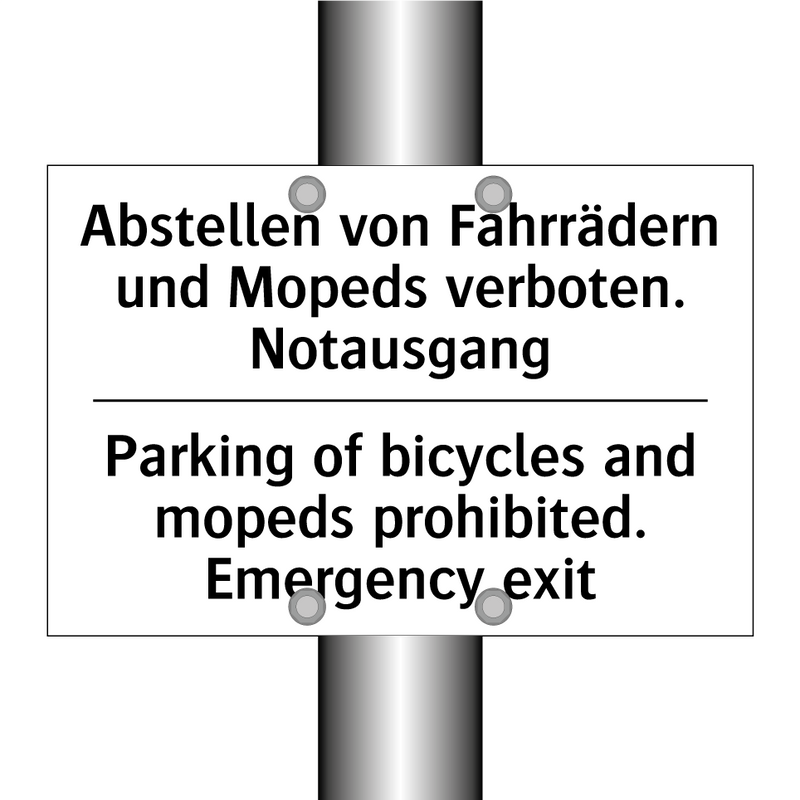 Abstellen von Fahrrädern und Mopeds /.../ - Parking of bicycles and mopeds /.../