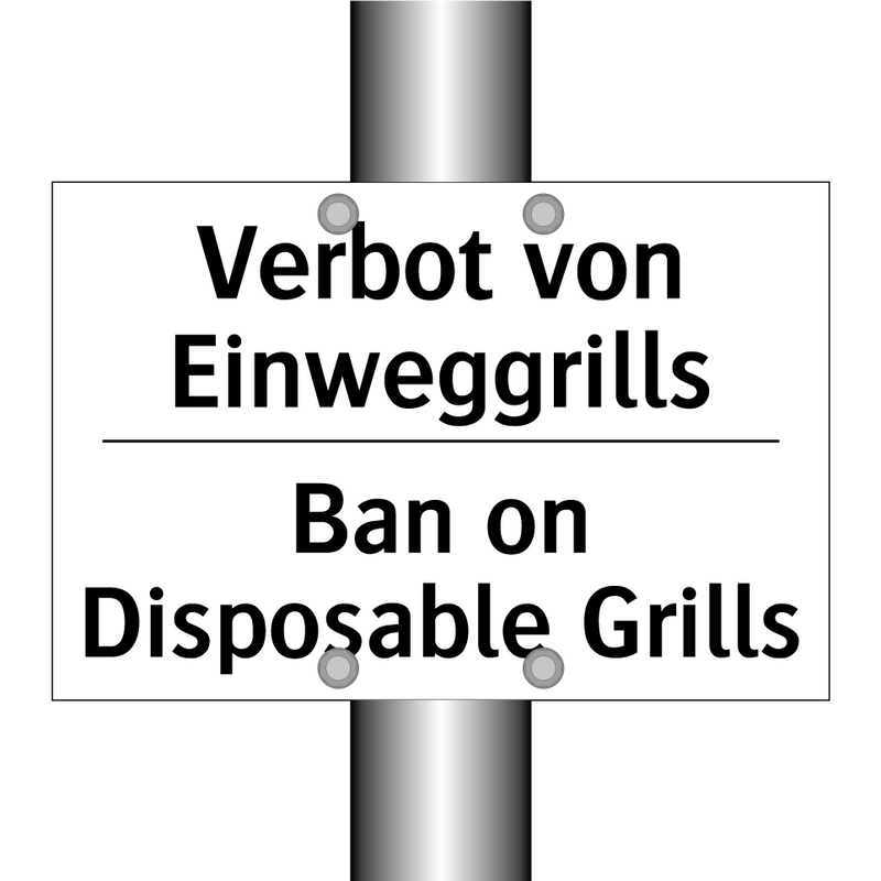 Verbot von Einweggrills - Ban on Disposable Grills